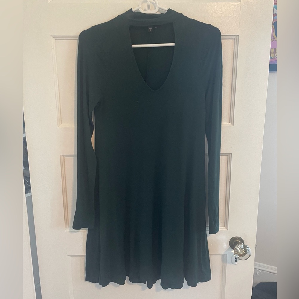 Green mini dress